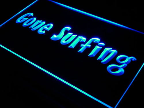 Gone Surfing Wordmark LED Neon Light Sign